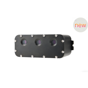 Underwater OAK-D Triple-Lens Depth AI Camera in waterproof housing - Front View