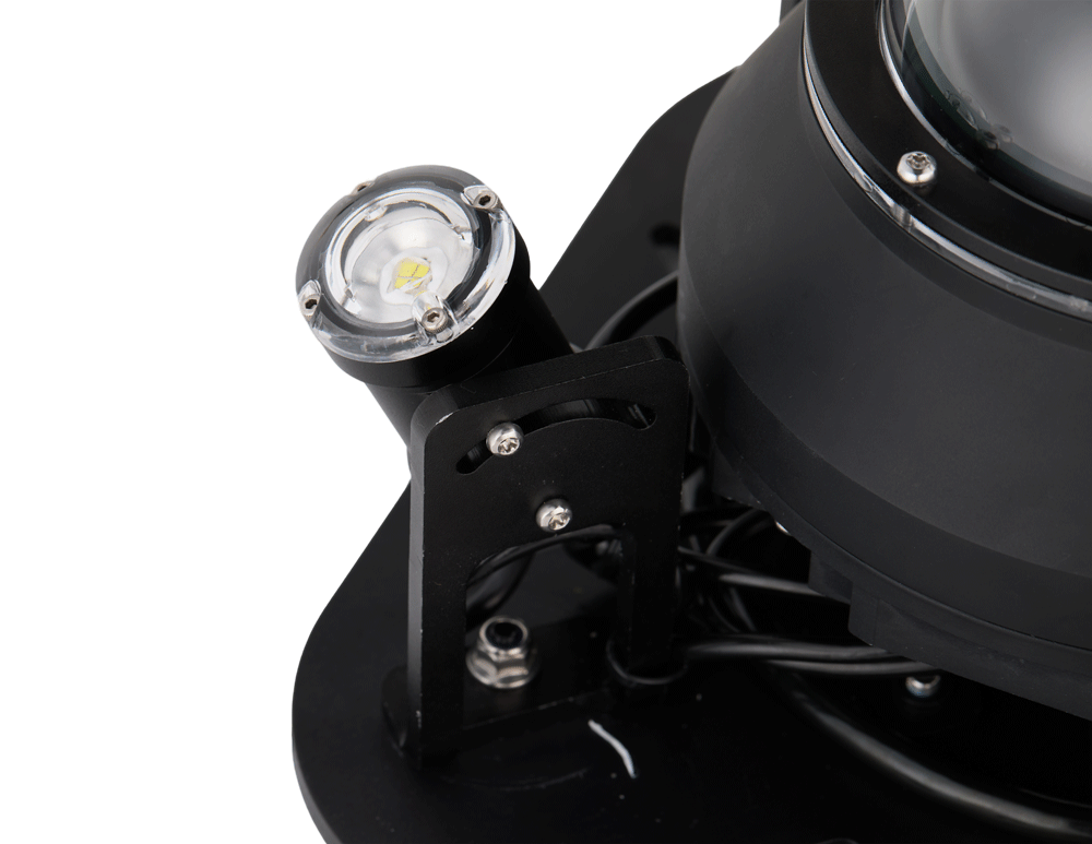 Underwater 360° Total Vision PTZ Camera with integrated LED lights for omnidirectional monitoring - LED Lights Close up