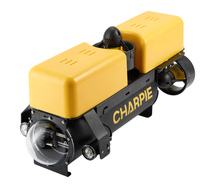 Mini pipe ROV engineered for inspections in confined underwater environments such as pipelines and narrow channels,Angle Three Quarter View