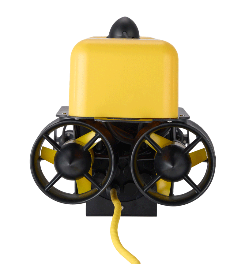 Mini pipe ROV engineered for inspections in confined underwater environments such as pipelines and narrow channels,Back View