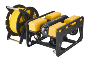 Surface-powered Underwater ROV with 220VAC system for unlimited endurance and continuous long-duration outdoor operations,Three Quarter View