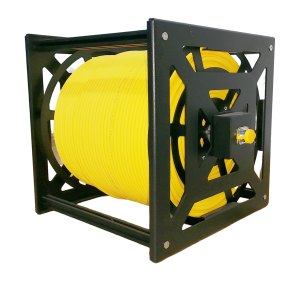 Underwater ROV accessory, a compact size manual cable reel with 8-pole slip ring