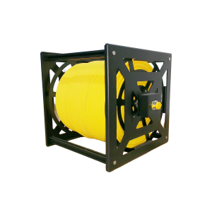 Underwater ROV accessory, a compact size manual cable reel with 8-pole slip ring